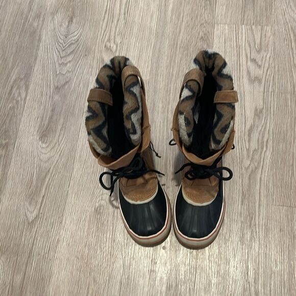 Sorel Womens Joan Of Arctic Suede Chevron Knit II Waterproof Boots Womens Size 7 - Picture 8 of 15